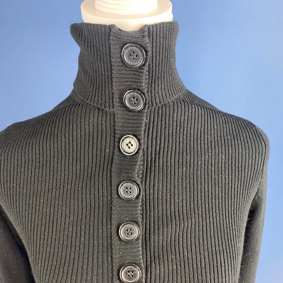PattyBoutik Black Button Sweater - Small - Picture 6 of 9
